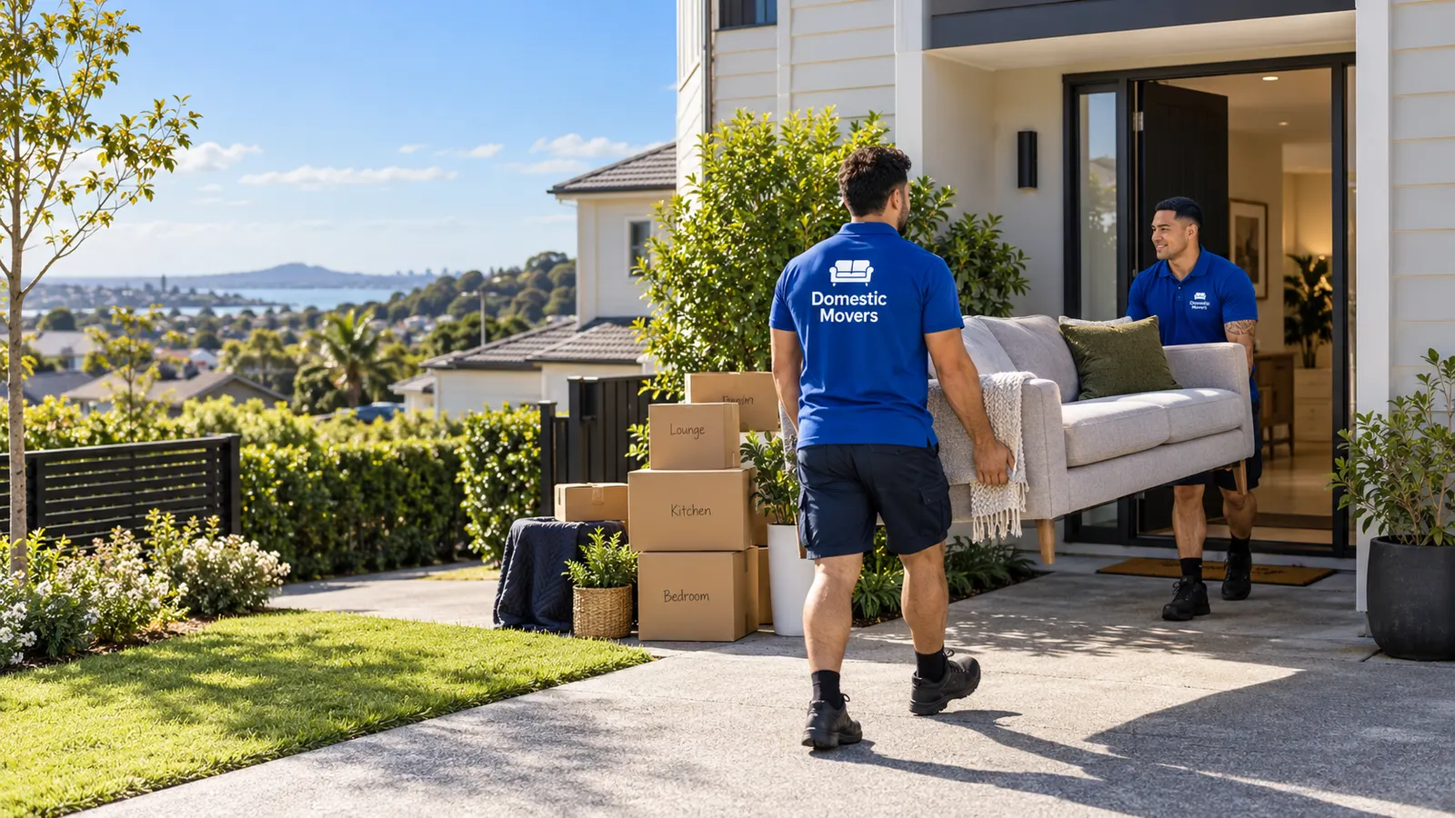 AI illustration of a residential move in a setting representative of Drury