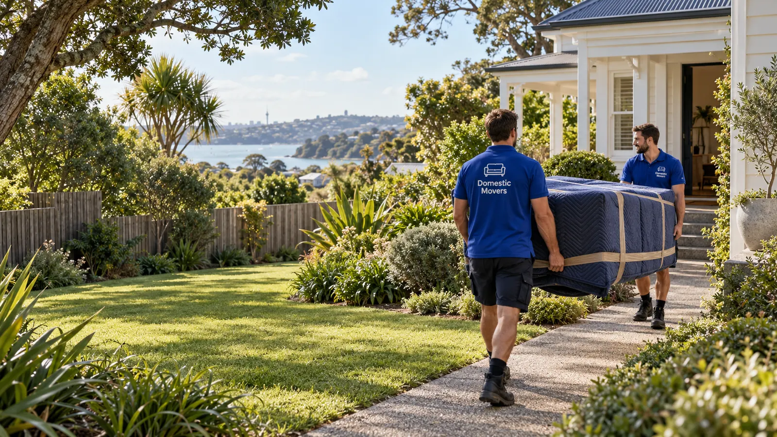 AI illustration of a residential move in a setting representative of Waitakere