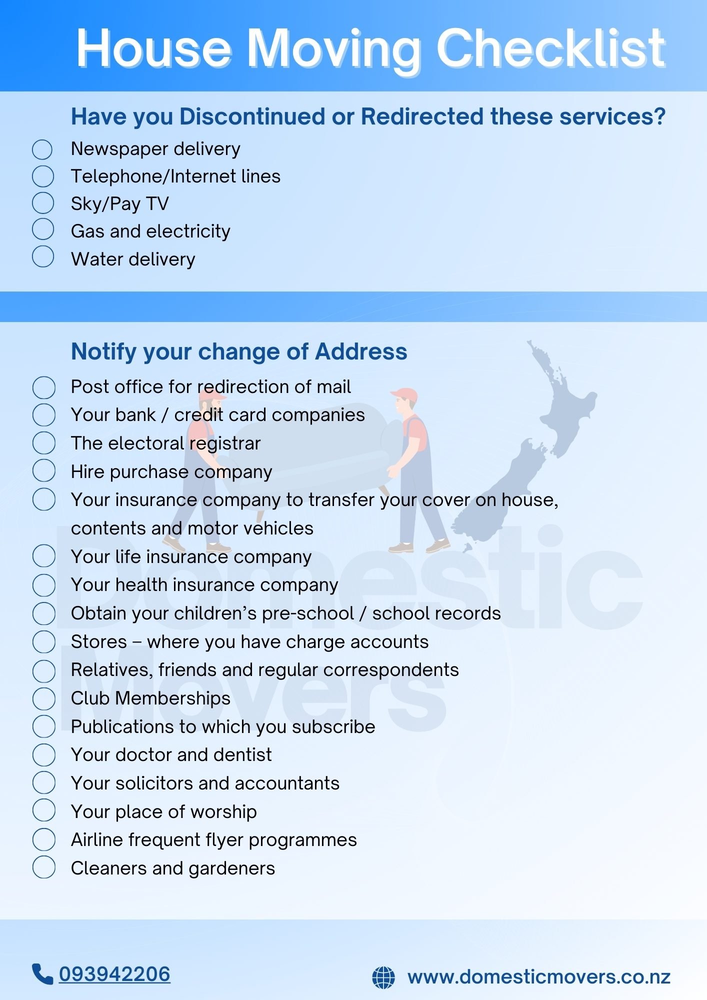 moving house checklist