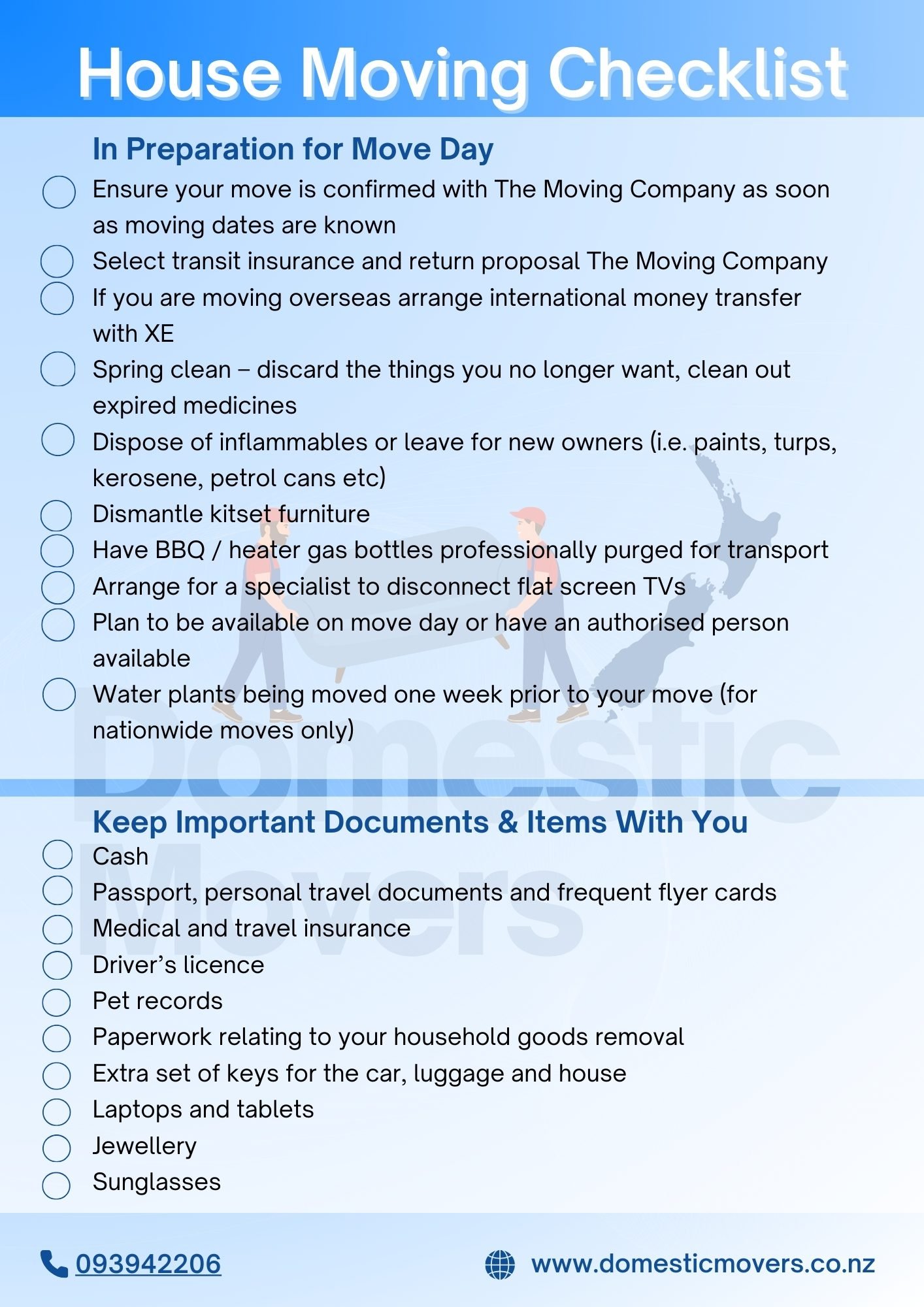 moving house guide checklist​
